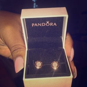 Rose Gold Pandora Studs